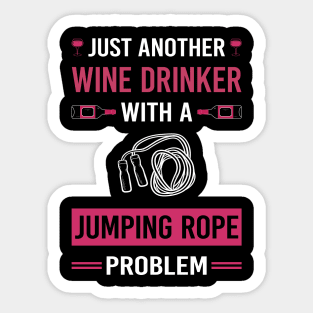 Wine Drinker Jump Jumping Rope Rope Skipping Sticker